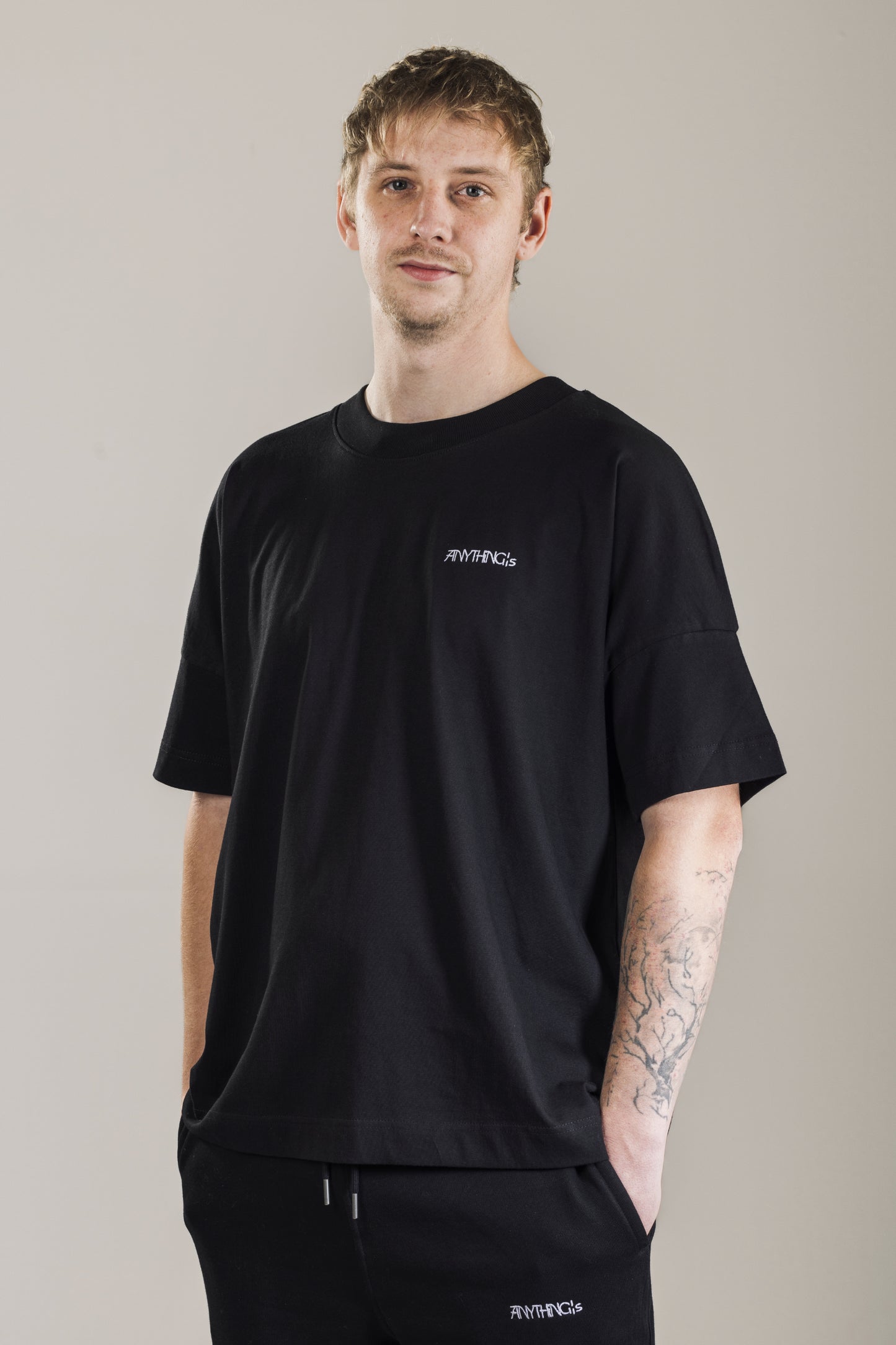 Classic Heavy Black Oversized Stick Tee